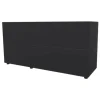 Piure Kommoden & Sideboards|Sideboard Nex Pur Lack 43 Coal Schwarz