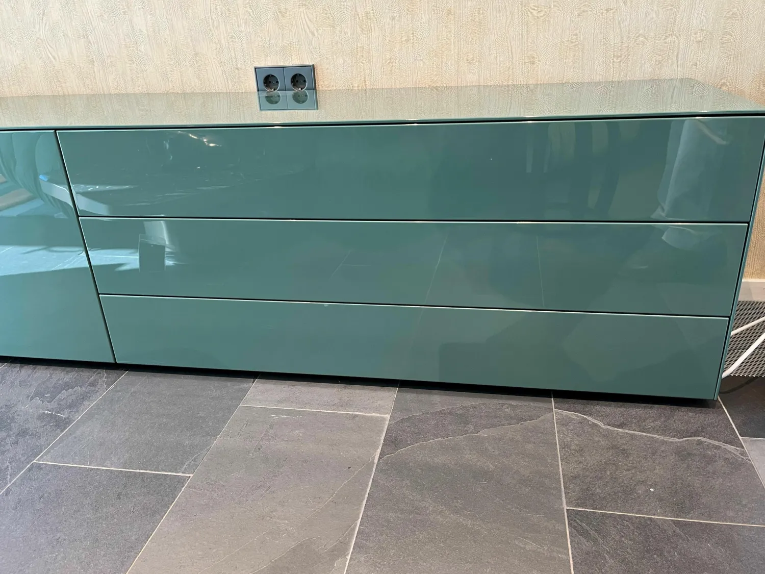 Piure Kommoden & Sideboards|Sideboard Nex Side Hochglanzlack Innen Mattlack Farbe Sage