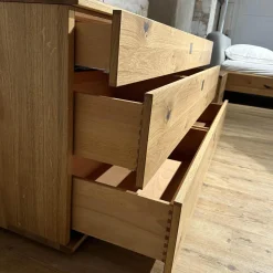 Team 7 Kommoden & Sideboards|Sideboard Nox 3 Eiche Wild Natur Geölt mit 3 Tandemladen Quadratgriff QE Edelstahl