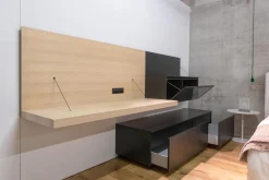 B&B Italia Regale|Kommoden & Sideboards|Sideboard Pab Bodenstehend Regalsystem Wandhängend Schwarz Matt 3764E Lackiert Und Eiche Hell Gebürstet