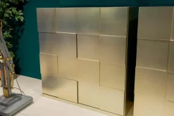 Capo D'Opera Kommoden & Sideboards|Sideboard Quadro Oberfläche Blattsilber Matt Innen Grün