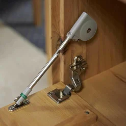 Decker Kommoden & Sideboards|Sideboard Ramos in Astbuche Massiv Naturbelassen Geölt Frontakzente Glas Weiß mit Beleuchtung