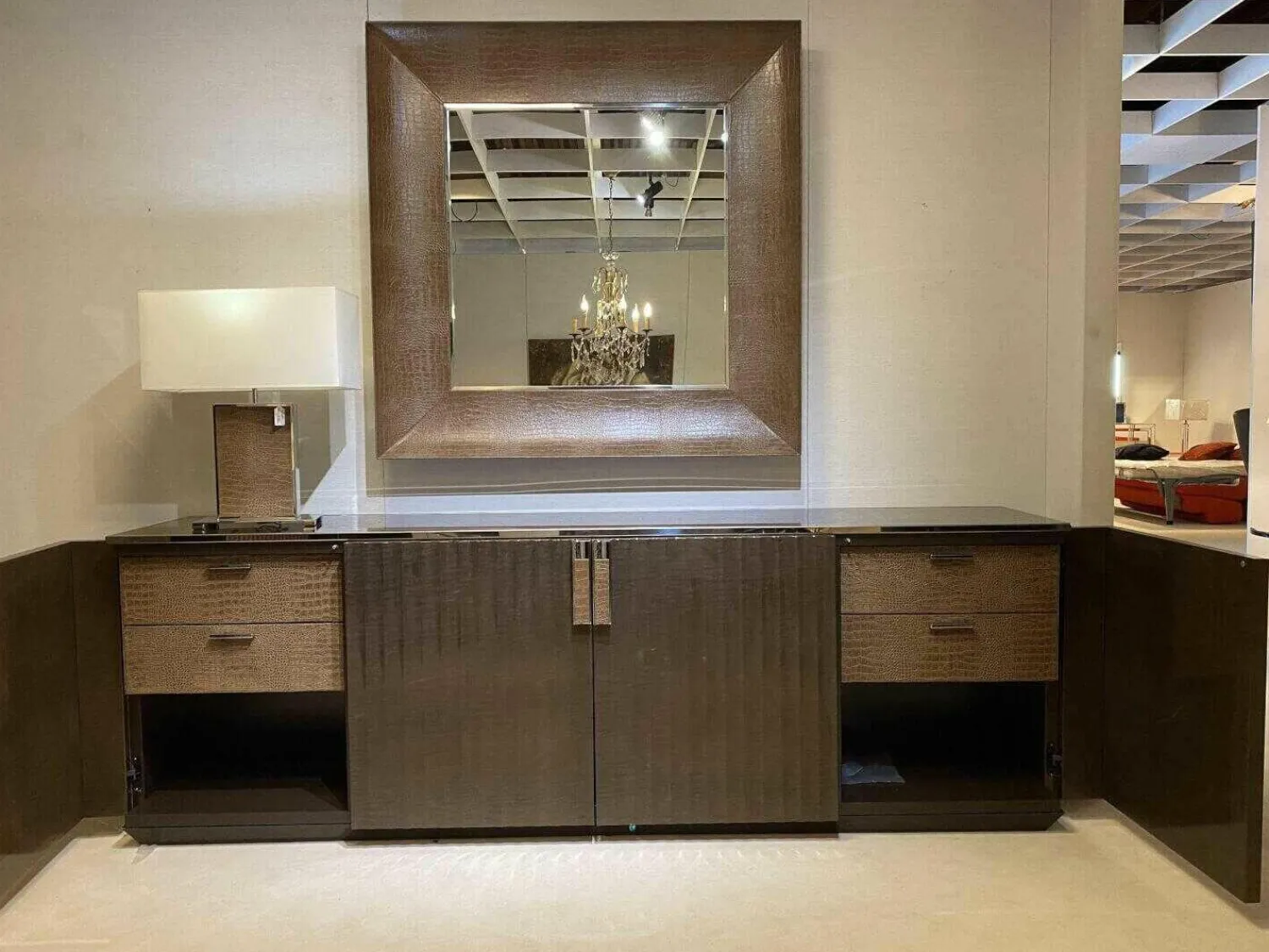 Malerba Kommoden & Sideboards|Sideboard Red Carpet Ahorn Riegel Dunkel Gebeizt