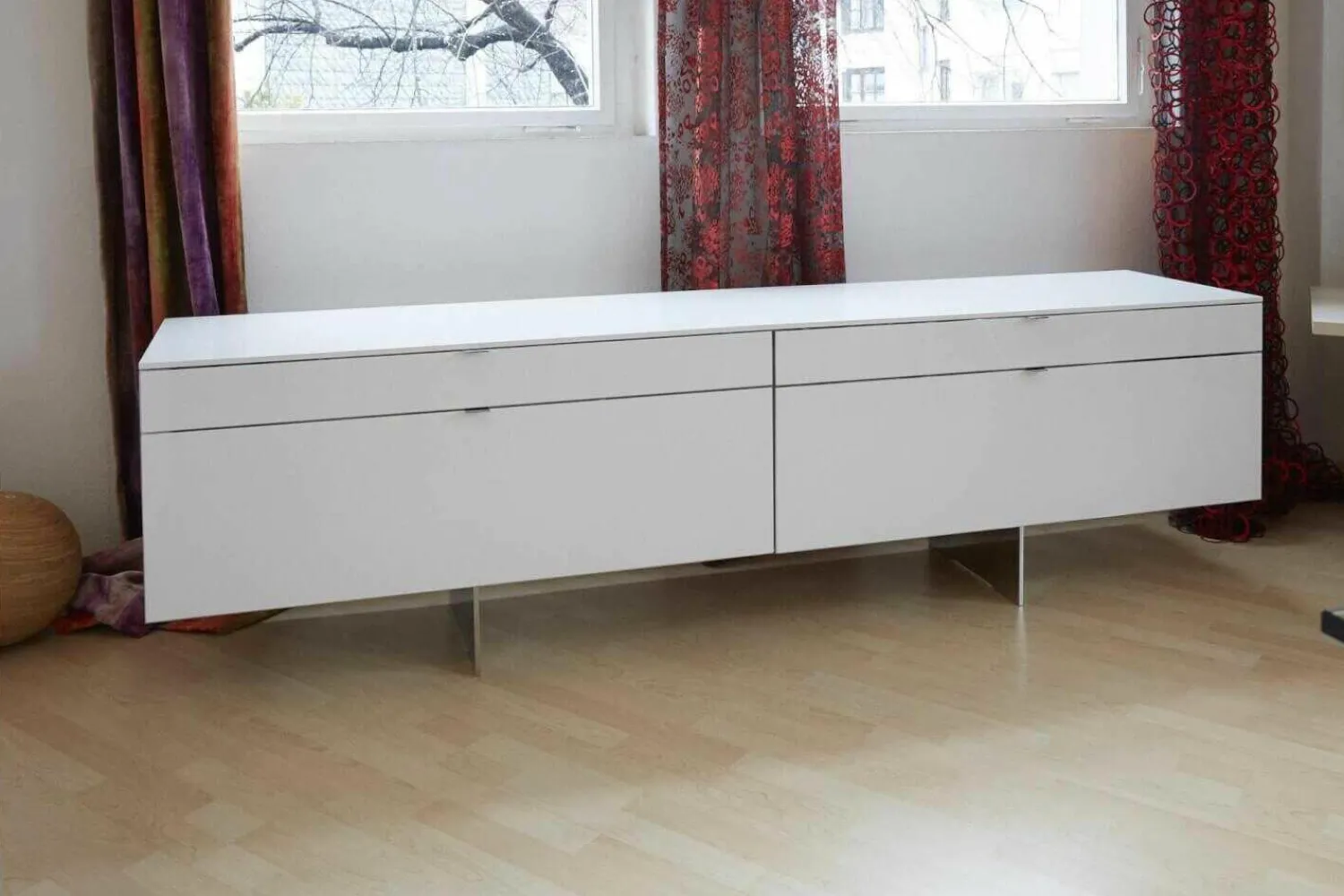 Piure Kommoden & Sideboards|Sideboard Side H o1 Hochglanz Weiß Kufengestell