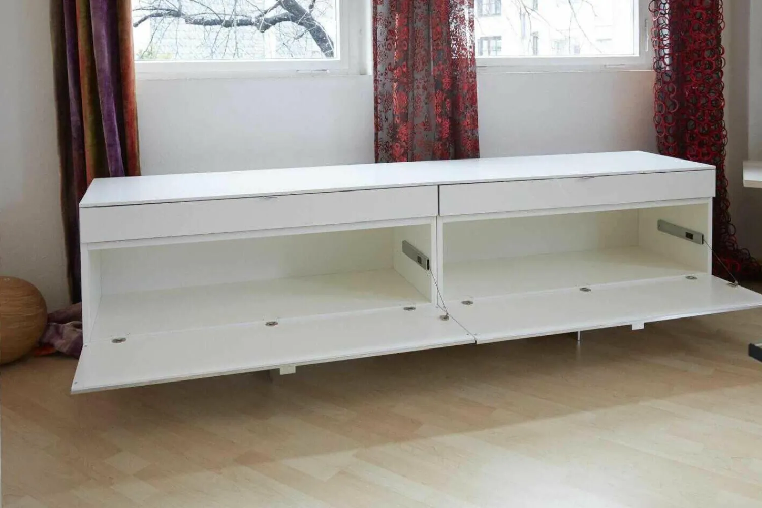 Piure Kommoden & Sideboards|Sideboard Side H o1 Hochglanz Weiß Kufengestell