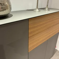 Spectral Smart Furniture Kommoden & Sideboards|Sideboard Side Smart Lack GN Granite Grau Und Smart Lack Fenix FE GRL Grigio Londra Grau Akzente Raw American Walnut