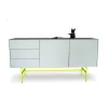 Kettnaker Kommoden & Sideboards|Sideboard Soma Beton Optik Grau Gestell Neon Gelb