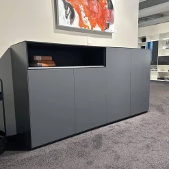 form1 Kommoden & Sideboards|Sideboard Stehend Eiche Furniert Grau Lackiert