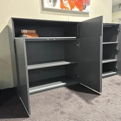 form1 Kommoden & Sideboards|Sideboard Stehend Eiche Furniert Grau Lackiert