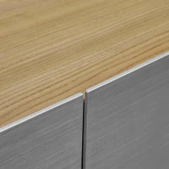 Zoom by Mobimex Kommoden & Sideboards|Sideboard Tix 3 Ulme Aluminium Gebürstet Eloxiert 3-Türig