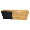 Voglauer Kommoden & Sideboards|Sideboard V Alpin AS22L A L Eiche Altholz Und Colorglas Anthrazit