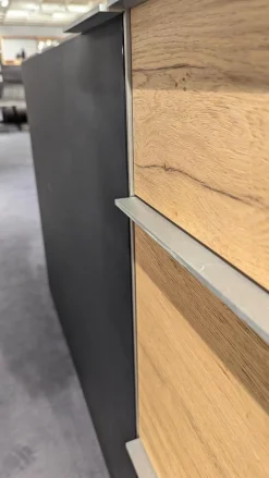 Voglauer Kommoden & Sideboards|Sideboard V Alpin AS22L A L Eiche Altholz Und Colorglas Anthrazit