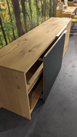 Voglauer Kommoden & Sideboards|Sideboard V Alpin AS22L A L Eiche Altholz Und Colorglas Anthrazit