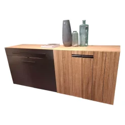 Voglauer Kommoden & Sideboards|Sideboard Vgalvino Wildeiche Rustico Schwarz Metallakzent