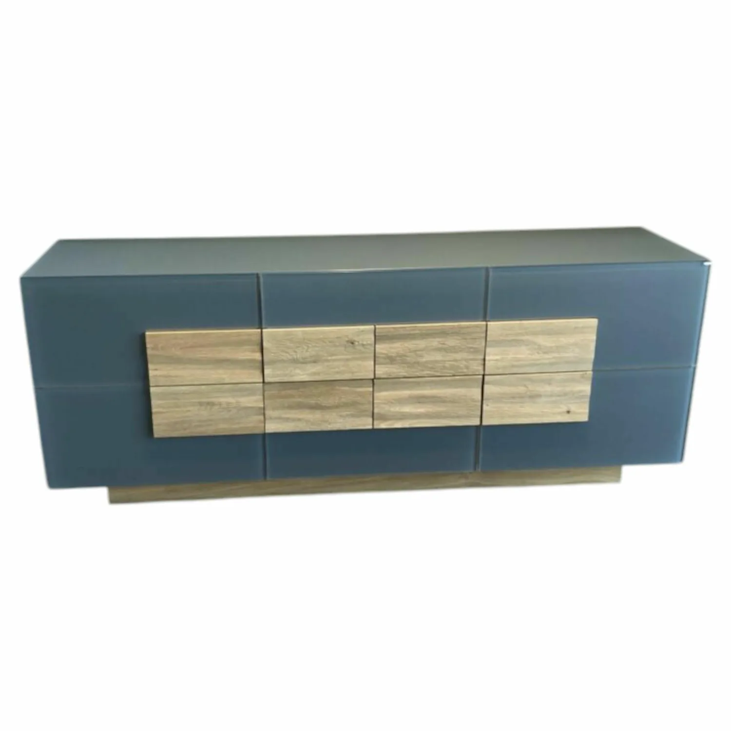 Voglauer Kommoden & Sideboards|Sideboard V-Montanara Wildeiche Geölt Front Glas Grau