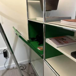 USM Haller Kommoden & Sideboards|Sideboard Weiß Grün mit Rollbox Grün