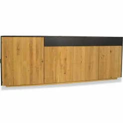 WK Wohnen Kommoden & Sideboards|Sideboard WK 456 Wildeiche Bianco Lack Braun