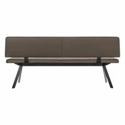 Girsberger Bänke|Sitzbank Carim Leder Donna 800 Schwarz Gestell Metall Schwarz Beschichtet