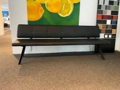 Girsberger Bänke|Sitzbank Carim Leder Donna 800 Schwarz Gestell Metall Schwarz Beschichtet