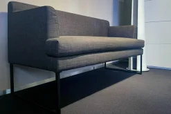 Signet Bänke|Sitzbank Gilbert Stoff Reno Schiefer Grau Meliert Metallkufe Schwarz