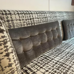 Bielefelder Werkstätten Bänke|Sitzbank Polo Dining Stoff Pisa Dunkelbeige Gestell Nussbaum