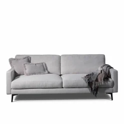 Cramer Polstermanufaktur 2-Sitzer-Sofas|2-Sitzer Sofa Altopiano Stoff AB Chill JAB 1026-071 Grau Füße Metall Schwarz Gepulvert