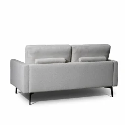 Cramer Polstermanufaktur 2-Sitzer-Sofas|2-Sitzer Sofa Altopiano Stoff AB Chill JAB 1026-071 Grau Füße Metall Schwarz Gepulvert