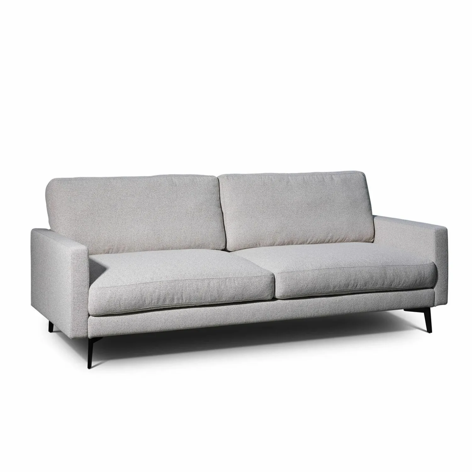Cramer Polstermanufaktur 2-Sitzer-Sofas|2-Sitzer Sofa Altopiano Stoff AB Chill JAB 1026-071 Grau Füße Metall Schwarz Gepulvert