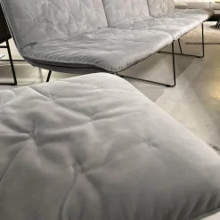 KFF Stuhlsets|Sitzgruppe Arva Stitch Stoff Seven Dolphine 180 Grau Gestell Metall Anthrazit