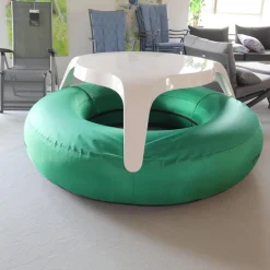 Extremis Loungemöbel|Sitzgruppe Donuts Autoreifen Grün Tisch Weiß