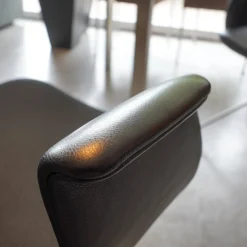 Bent Hansen Stuhlsets|Sitzgruppe Dreharmlehnstuhl Primum Bezug Schwarzes Leder Metallgestell Pulverbeschichtet