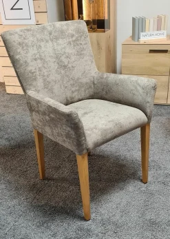 Natura Stuhlsets|Sitzgruppe Edmonton Stoff Havanna 39 Grau Gestell Buche Geölt