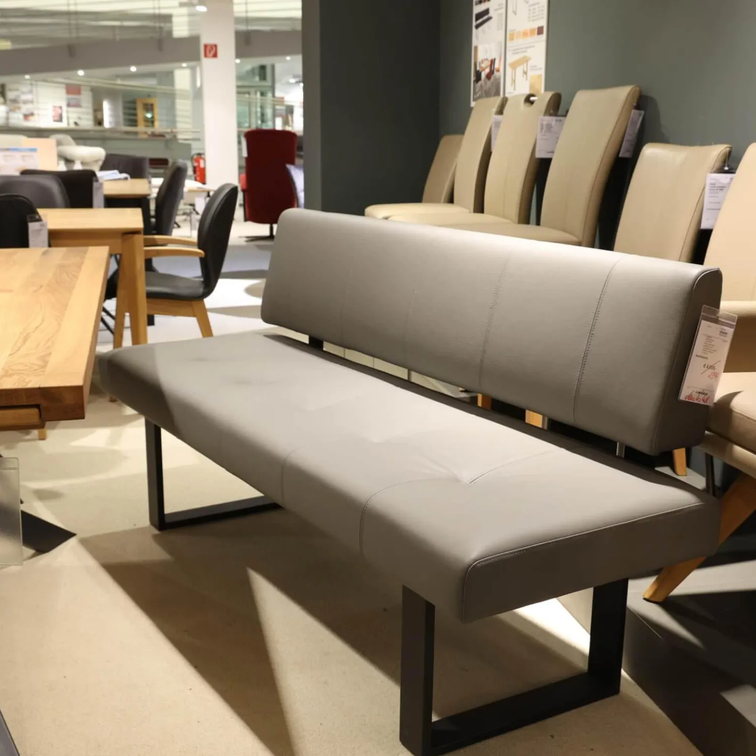 Niehoff Stuhlsets|Sitzgruppe Lavie Color Line Leder Napoli Anthrazit Und Schiefergrau Gestell Eisen Schwarz Ohne Tisch