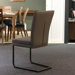 Niehoff Stuhlsets|Sitzgruppe Lavie Color Line Leder Napoli Anthrazit Und Schiefergrau Gestell Eisen Schwarz Ohne Tisch