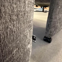 WK Wohnen Stuhlsets|Sitzgruppe Stoff Jab 2 211094 Grau Füße Schwarz