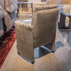 WK Wohnen Stuhlsets|Sitzgruppe WK 790 Bezug Stoff B3094 Basalt Grau Gestell Metall Schwarz