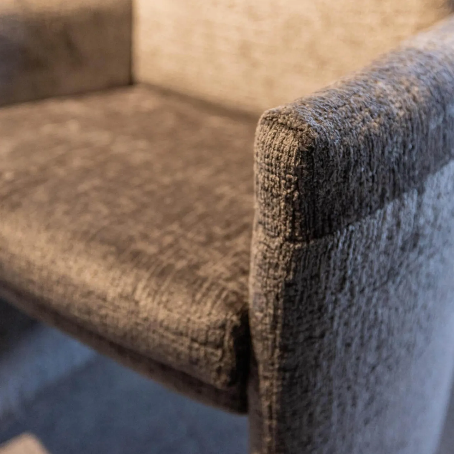 WK Wohnen Stuhlsets|Sitzgruppe WK 790 Bezug Stoff B3094 Basalt Grau Gestell Metall Schwarz