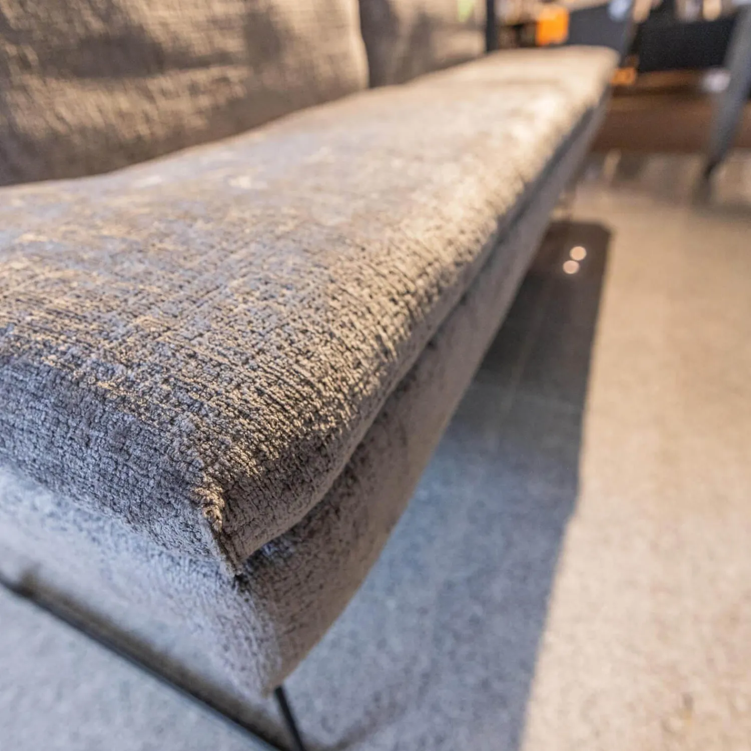 WK Wohnen Stuhlsets|Sitzgruppe WK 790 Bezug Stoff B3094 Basalt Grau Gestell Metall Schwarz