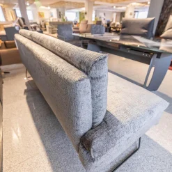 WK Wohnen Stuhlsets|Sitzgruppe WK 790 Bezug Stoff B3094 Basalt Grau Gestell Metall Schwarz