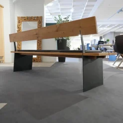 Wimmer Stuhlsets|Sitzgruppe Zweigl Kunstleder Sixty Mocca Schwarz Anthrazit Rustikale Asteiche Versiegelt Und Gestell Stahl Nickelfarbig Gebürstet