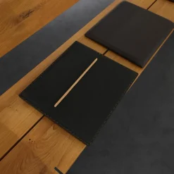 Wimmer Stuhlsets|Sitzgruppe Zweigl Kunstleder Sixty Mocca Schwarz Anthrazit Rustikale Asteiche Versiegelt Und Gestell Stahl Nickelfarbig Gebürstet