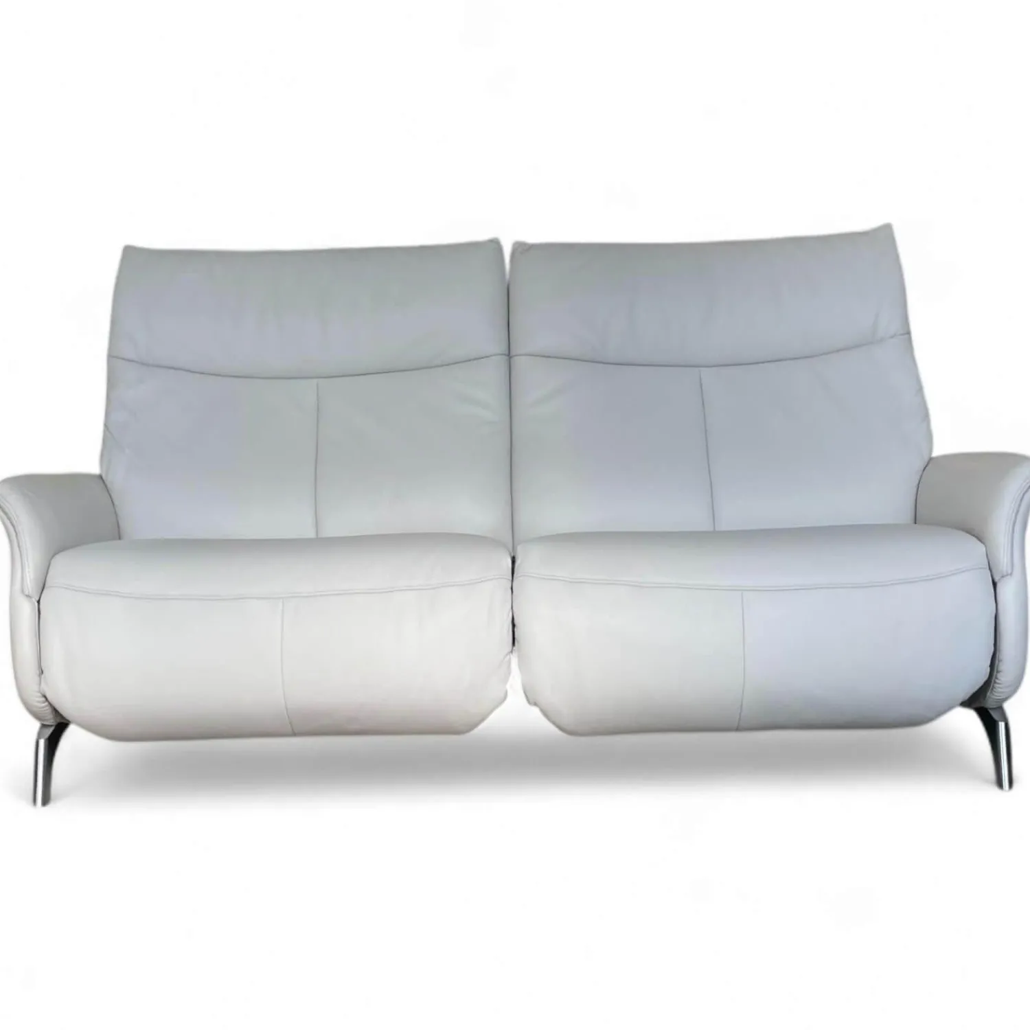 himolla 2-Sitzer-Sofas|Sofa 4061 Cumuly Comfort Leder 33 Longlife Soft Eis Weiß Füße Metall Mit Elektrischer Verstellung