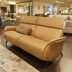 himolla 2-Sitzer-Sofas|Sofa 4170 Echtleder 35 Mariposa Skin Metallfuß 63 Anthrazit mit Kopfteilverstellung