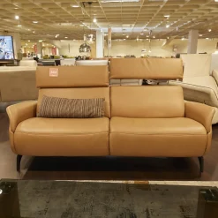 himolla 2-Sitzer-Sofas|Sofa 4170 Echtleder 35 Mariposa Skin Metallfuß 63 Anthrazit mit Kopfteilverstellung