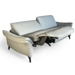 himolla 2-Sitzer-Sofas|Sofa 1178 Spektra Echtleder Leonessa Azur Blau Grau Füße Metall Anthrazit Mit Elektrischer Wallfree Funktion