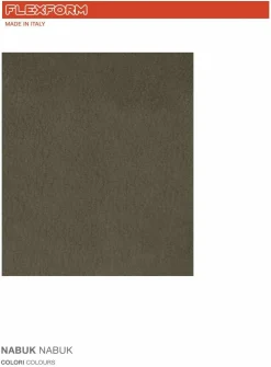 Flexform 2-Sitzer-Sofas|Sofa Adda Leder Pelle 702 Deluxe Braun Grün Gestell Schwarzchrom