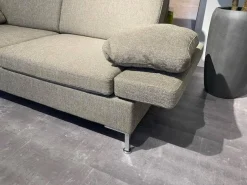 Brühl 2-Sitzer-Sofas|Sofa Alba All In One 67608 Stoff 2480 23 Grau Winkelfuß Verchromt Pulverbeschichtet Mit Kissen