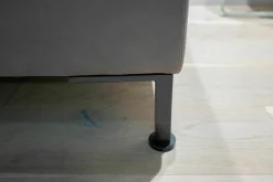 Brühl 2-Sitzer-Sofas|Sofa Alba Leder Taron 20 Grau Braun Gestell Schwarz Pulverbeschichtet Inklusive Kissen