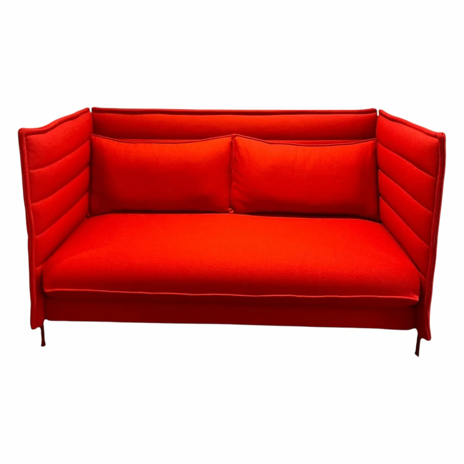 Vitra 2-Sitzer-Sofas|Sofa Alcove Lowback Stoff Credo Red Chili Rot Gestell Japanese Red Rot Pulverbeschichtet