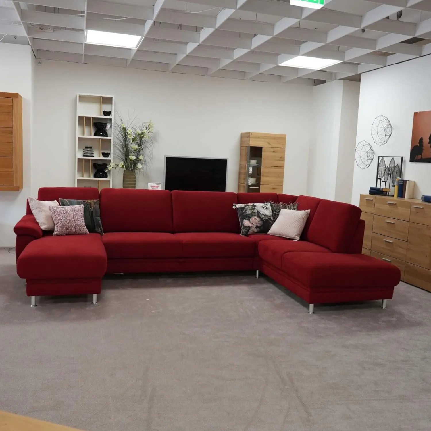 Carina Wohnlandschaften|Sofa Amanda Stoff Roxbury Rot